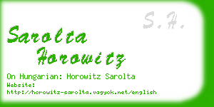 sarolta horowitz business card